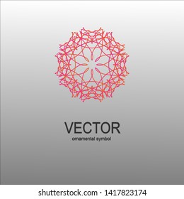 Abstract spirograph element. Vector spirograph