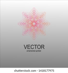 Abstract spirograph element. Vector spirograph