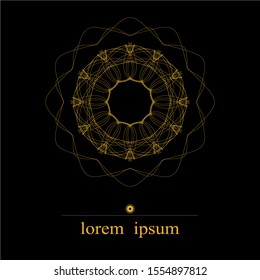 Abstract spirograph element. Vector spirograph.