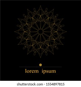 Abstract spirograph element. Vector spirograph.