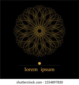 Abstract spirograph element. Vector spirograph.