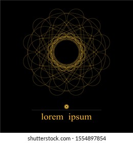 Abstract spirograph element. Vector spirograph.
