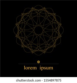 Abstract spirograph element. Vector spirograph.