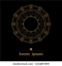 Abstract spirograph element. Vector spirograph.