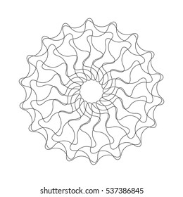 Abstract spirograph element. Vector spirograph.