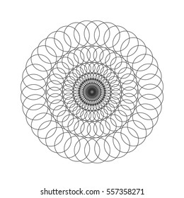 Abstract spirograph element. Vector spirograph.
