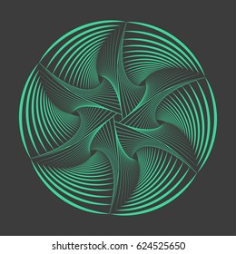 Abstract spirograph element. Vector spirograph