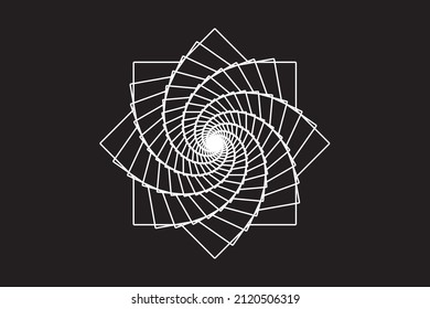 Abstract Spirograph Lines Spiral Card. Vector Illustration.