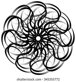Abstract spirograph pattern, spiral element