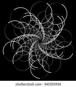 Abstract spirograph pattern, spiral element