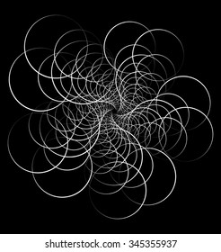Abstract spirograph pattern, spiral element