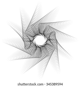 Abstract spirograph pattern / texture on white. Vector art.