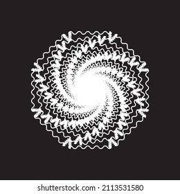 Abstract Spirograph rotates wavy lines' octagon. Vector illustration.