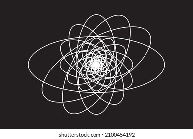 Abstract Spirograph spiral flower. Vector illustration.