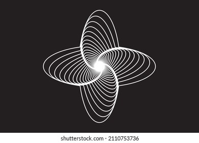 String Art Sacred Geometry Spirograph Black Stock Vector (Royalty Free)  523774633