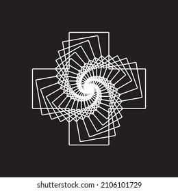 Abstract Spirograph spiral twist plus. Vector illustration.