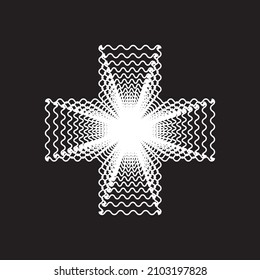 Abstract Spirograph wavy lines plus. Vector illustration.