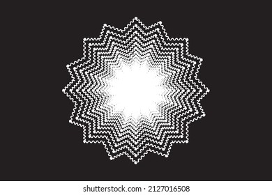 Abstract Spirograph wavy lines spiral flower. Vector illustration.