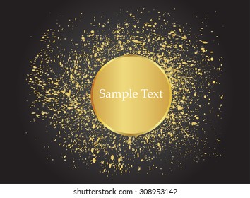 Abstract splash banner for design use.Golden splash banner.Vector illustration.