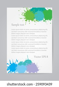 Abstract splash banner.Splashes for design use.Vector illustration.