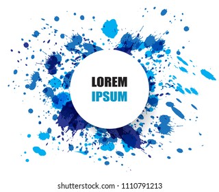 Abstract splash banner.Vector splatters for design use.