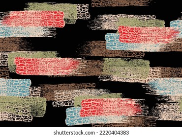 abstract splash brush stoke seamless pattern background, artistic textured background, textile pattern design vector illustration 