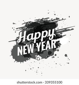 abstract splash happy new year design
