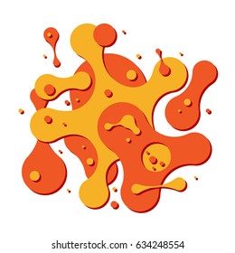 Abstract splash liquid shapes, colorful flat style vector illustration eps 10