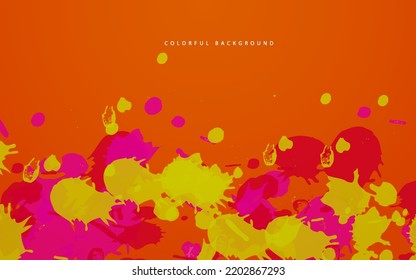 Abstracto pintura de salpicadura vector de fondo colorido