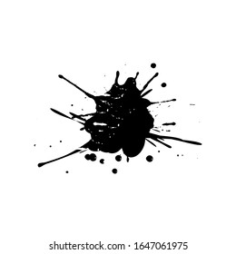 Abstrakter Schlag mit Farbe auf weißem Hintergrund. Vektorillustration