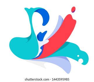 Abstract splash painting colors jet