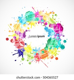 Abstract splash poster. Vector background