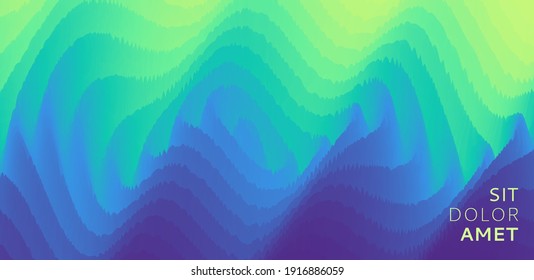 Abstract splash with ripples. Background for banner, poster, flyer, card, cover or brochure. 3D wavy vector illustration. 