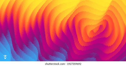 Abstracto salpicado de ondas. Antecedentes para banner, afiche, volante, tarjeta, portada o folleto. Ilustración vectorial ondulada 3D. 