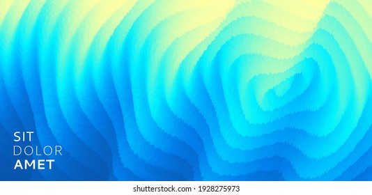 Abstracto salpicado de ondas. Antecedentes para banner, afiche, volante, tarjeta, portada o folleto. Ilustración vectorial ondulada 3D. 
