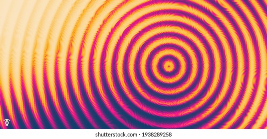 Abstract splash with ripples. Background for banner, poster, flyer, card, cover or brochure. 3D wavy vector illustration. 