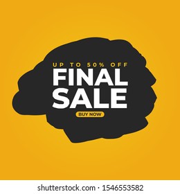abstract splash social media post final sale banner vektor, hot offer vektor eps 10