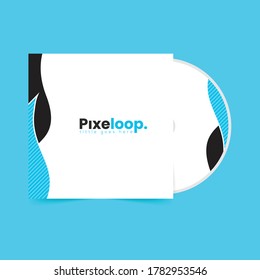 Plantilla de diseño de cubierta de cd con estilo de splash abstracto