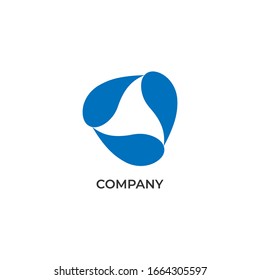 Abstract splash of water cycle illustration. Recycle logo concept isolated on white background. Save the water, save the ocean Logo design template. 