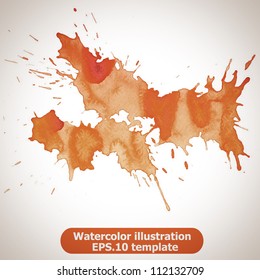 Abstract splash watercolor : illustration vector.