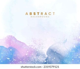 Abstract splashed watercolor background. Design for your cover, date, postcard, banner, logo.