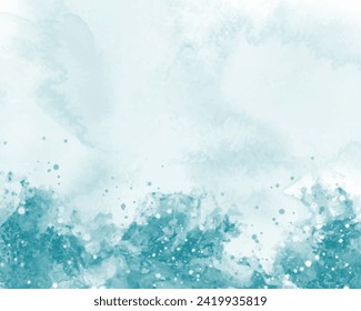 Abstract splashed watercolor background. Design for your cover, date, postcard, banner, logo.