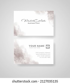 Abstract splashed watercolor business card