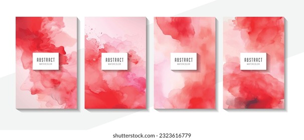 Abstract splashed watercolor textured background. Background set. 