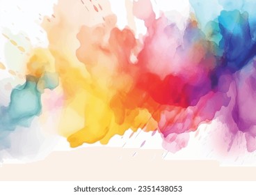 Abstract splashed watercolor textured background. Multicolored watercolor background.