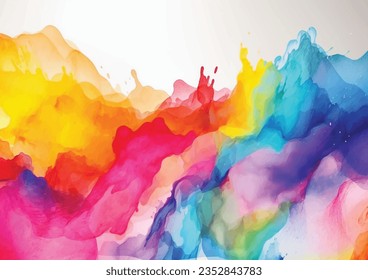 Abstract splashed watercolor textured background. Multicolored watercolor background.