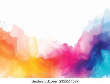 Abstract splashed watercolor textured background. Multicolored watercolor background.