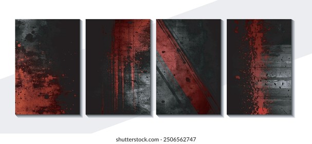 Abstract splashed watercolor textured background. Background set.