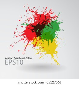 Abstract splashes of colour