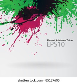 Abstract splashes of colour